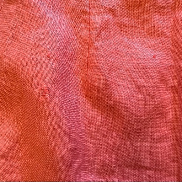 Vintage Coral Linen Mini Skirt Size 8 - Picture 8 of 8